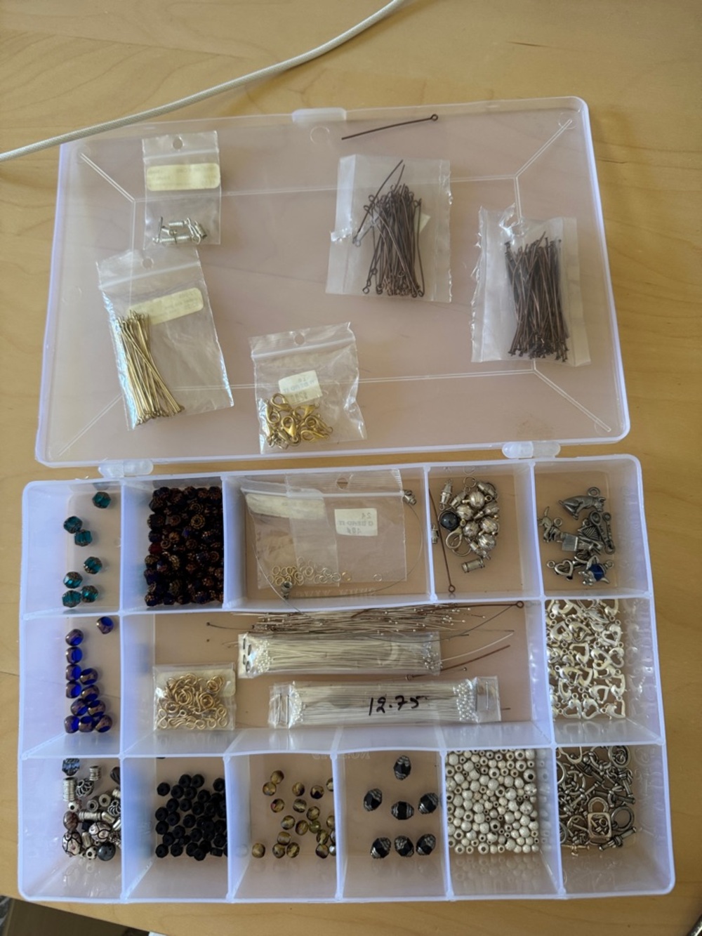 Clear Plastic Jewelry Organizer Box with Multiple Compartments - Translucent - Picture 2 of 4